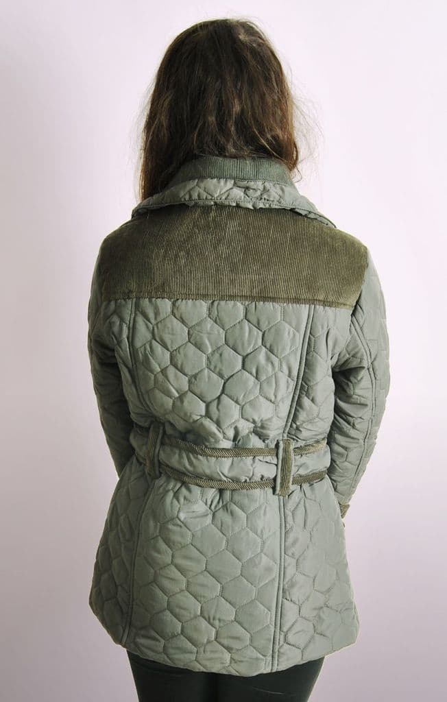Ladies Diamond Quilted Jacket with Cord Embellishment